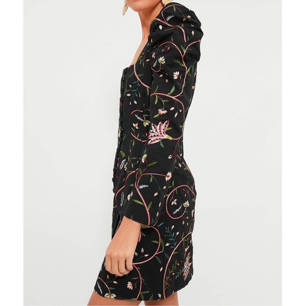 Tuckernuck Black Embroidered Calle Long Sleeve Dress NWT - Picture 3 of 12